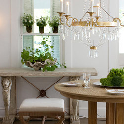 Cerusier Table, Annecy Chandelier, Leone Console, Dauphine Sconce, Tivoli Bench - Furniture