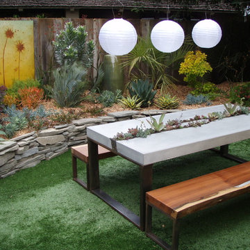 Concrete Succulent Table & Benches