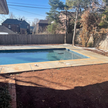 Small Concrete Pool with Travertine Coping