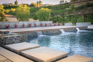 Example of a trendy home design design in San Diego