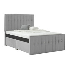 Revive Super King Divan With Sirocco Octaspring Mattress, Silver Mist