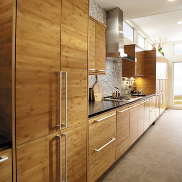 Fieldstone Cabinetry Kitchen in Bamboo Exotic Veneer