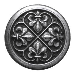 Inviting Home Inc. - Fleur-De-Lis Knob, Antique-Style Pewter - Cabinet And Drawer Knobs