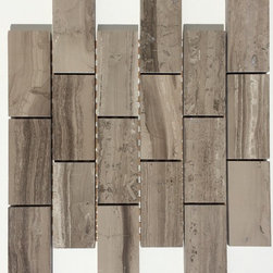 Haisa Dark Polished Marble 2"x4" Mosaic - Wall And Floor Tile