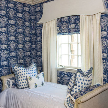 Blue Toile Traditional Boy's Nursery