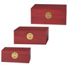 Dann Foley Set of 3 Chinese-Style Wooden Keep Boxes Cherry Finish