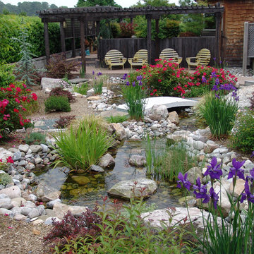 Outdoor Living Space with Stone River
