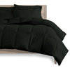 Bare Home 7-Piece Queen, King & Cal King Bed-in-a-Bag, Black, Black, Queen