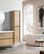 SLIM 48" Wall-Mounted Single Bathroom Vanity in White Oak