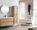 SLIM 48" Wall-Mounted Single Bathroom Vanity in White Oak