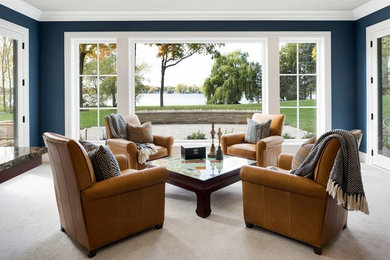 Family room - rustic family room idea in Minneapolis