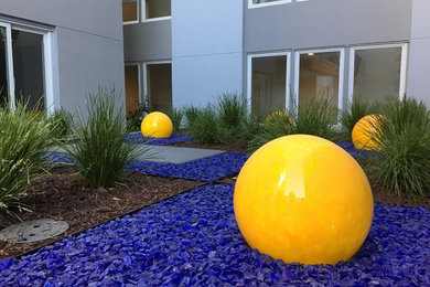 5 Golden 18" WaterOrbs at Town Center, Sunnyvale, CA
