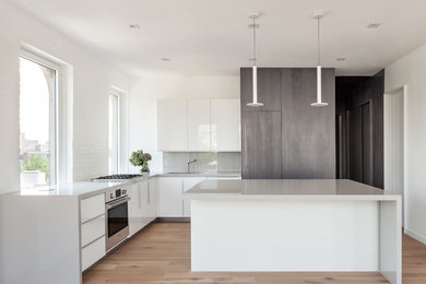 Inspiration for a contemporary kitchen remodel in New York