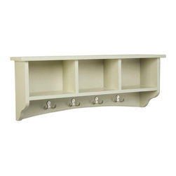 Alaterre Furniture - Shaker Cottage Storage Coat Hook, Sand - Wall Organizers