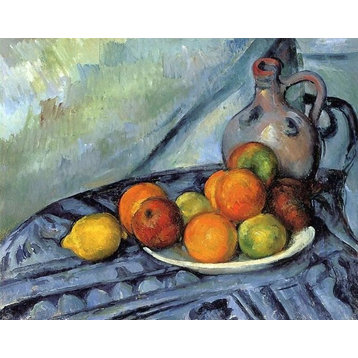 Paul Cezanne Fruit and Jug on a Table, 20"x25" Wall Decal