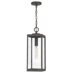 Quoizel - Westover One Light Mini Pendant, Industrial Bronze - The clean lines and hand-riveted accents make Westover a modern industrialist's dream. Long rectangular framework with seedy glass or clear glass panels provide an unobstructed view of the lantern's sleek interior. The choice of Earth Black Antique Brass Industrial Bronze Stainless Steel or Western Bronze further enhances the versatility of this refined collection.