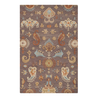 Surya Sprout SRT-2005 8'x11' Rug, Taupe/Burnt Orange/Sky Blue/Olive ...