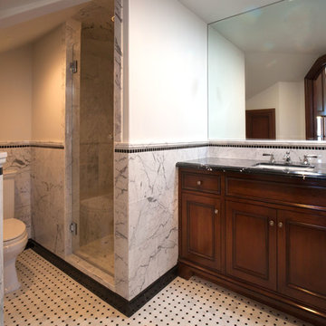 White and Dark Cherry Bath