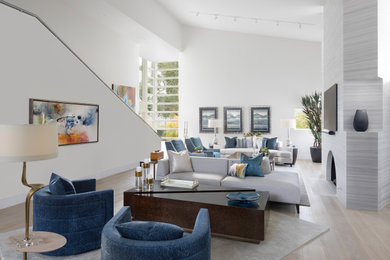 Inspiration for a contemporary living room remodel in Santa Barbara
