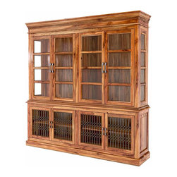 San Francisco Handcrafted Solid Wood Glass Door Dining China Hutch - China Cabinets And Hutches