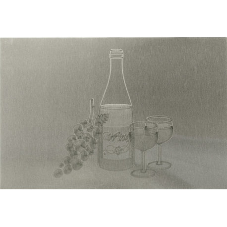 Wine Stainless Steel Kitchen Backsplash, 24"x36"