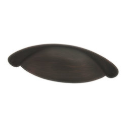 Cosmas - Cabinet Bin Cup Pull, 3" Hole Centers, Oil Rubbed Bronze, Set of 25 - Cabinet And Drawer Handle Pulls