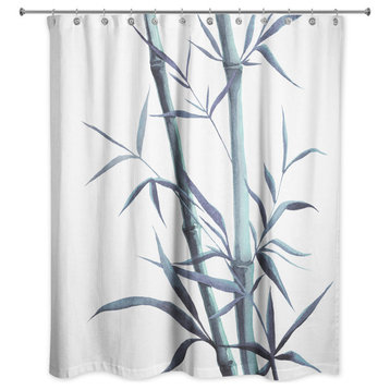 Bamboo Watercolor 1 71x74 Shower Curtain