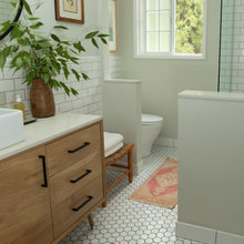 Powder room expansion with back deck