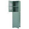 64" Tall Freestanding Bath Storage Cabinet, Adjustable Shelves