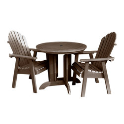 Highwood USA - Hamilton 3-Piece Round Dining Set - Outdoor Dining Sets