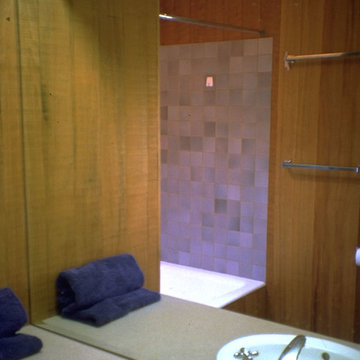 Fire damaged house bathroom