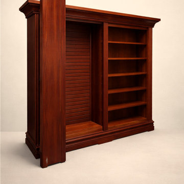 Concealed firearm cabinet for collector