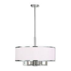 Brushed Nickel Park Ridge 6-Light 1-Tier Drum Chandelier