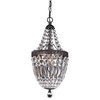 Sterling 122-026 Mini Chandelier, Dark Bronze and Clear