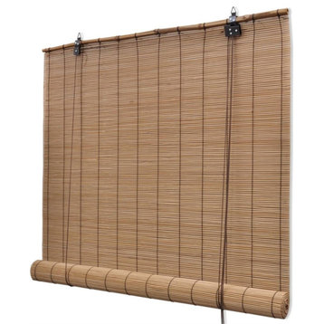 Brown Bamboo Roller Blinds 47.2"x86.6"
