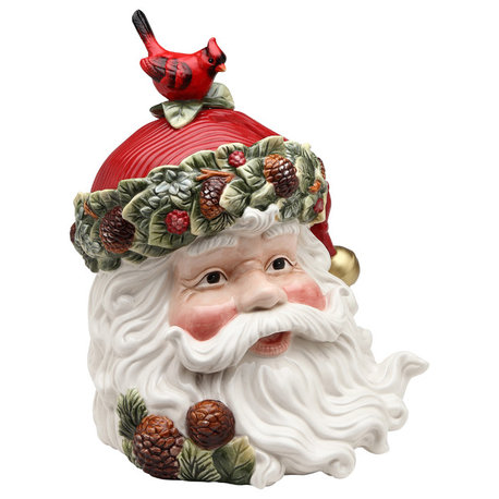 Evergreen Holiday Santa Jar