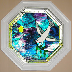 Dove Octogon - Stained Glass Panels