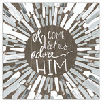 DDCG - "Oh Come Let Us Adore Him" Canvas Wall Art, 20"x20" - The Oh Come Let Us Adore Him 20"x20" Canvas Wall Art features the words from a classic Christmas song. This canvas helps you add some festive flair to your your Christmas decor this season. Durable and lightweight, you take home artwork ready to hang. The result is a stunning piece of wall art worthy of hanging in your home.