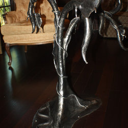 Hand Forged Office table base and bar - Products