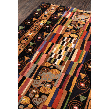 New Wave Hand-Tufted Rug, Black, 5'3"x8'