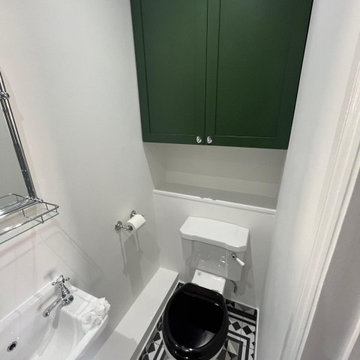 Green & Monochrome Bathroom Renovation — SW London