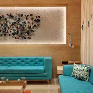 Exempel på ett modernt vardagsrum