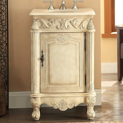 Adelina 21 inch Pastel Beige Finish Bathroom Vanity - Bathroom Vanities And Sink Consoles