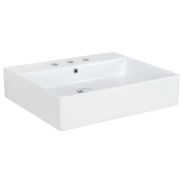 WS Bath Collections Simple 60.50A.03 Simple 23-5/8" Rectangular - Glossy White