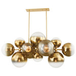 Corbett-Standard - Kyoto 12-Light Island, Vintage Polished Brass - This showstopper features clusters of ombre glass globes in various sizes. Each orb transitions from brass to clear and the ombre lighting effect is simply stunning. Whether a chandelier, flush mount, sconce or linear, Kyoto will be the focal point in any space.