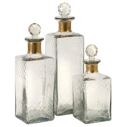 Traditional Decanters by Benzara, Woodland Imprts, The Urban Port