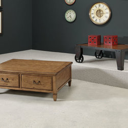 American Drew 114-914 Americana Home Industrial Cart Cocktail Table -Kd - Coffee Tables