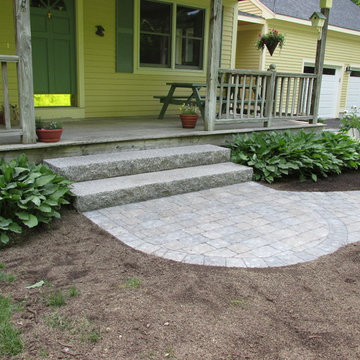 Ideal Town & Country paver with Caledonia Granite Steps