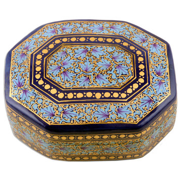 Novica Papier Mache Decorative Box Kashmir Royal