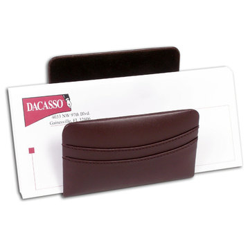 A3408 Chocolate Brown Leather Letter Holder